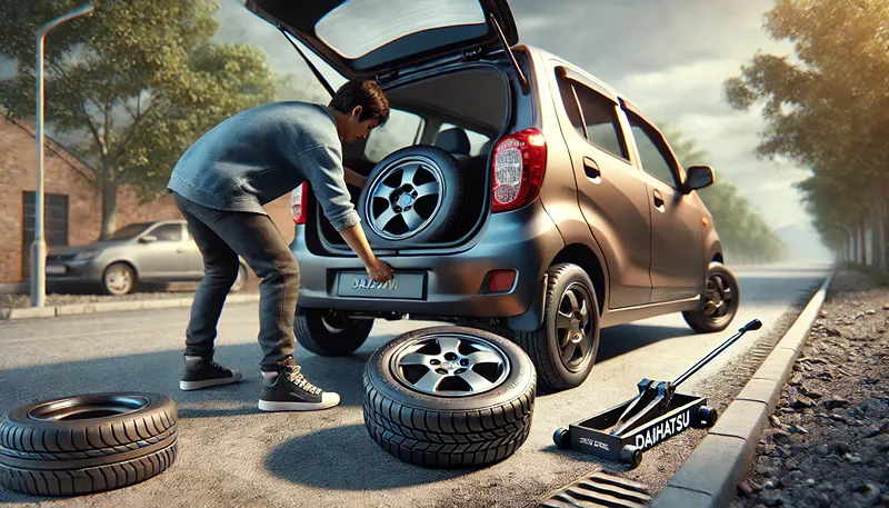 ムーヴのスペアタイヤの場所と交換時の注意点