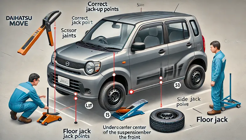 ムーヴのジャッキアップポイントを図解で解説