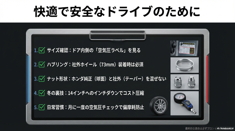 快適で安全なドライブのためのタイヤ交換とメンテナンスのチェックリスト