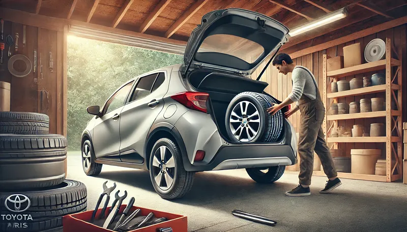 ヤリスクロスにスペアタイヤを積む方法