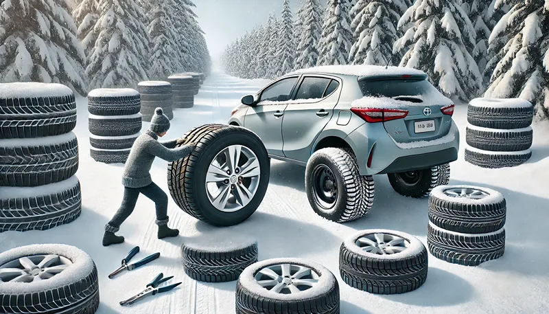 スタッドレスタイヤはインチダウンが安い