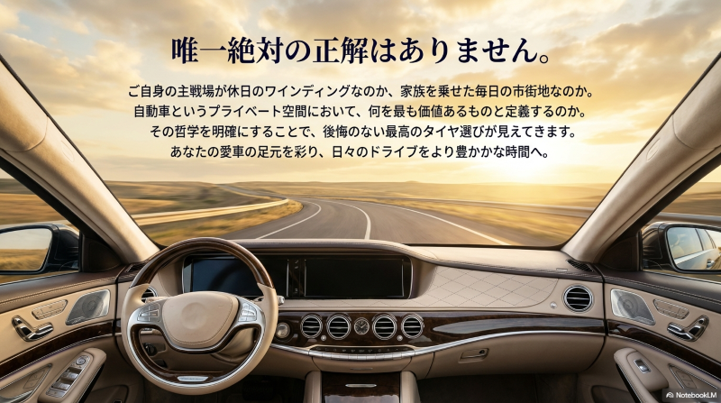 自動車というプライベート空間において何を最も価値あるものと定義するかで変わる、正解のない最高のタイヤ選びの結論