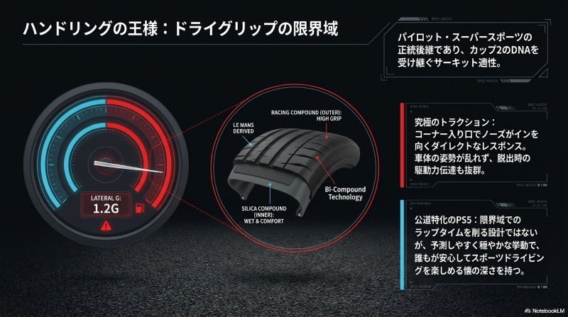 カミソリのようなハンドリングを実現するパイロットスポーツ4Sのバイ・コンパウンド・テクノロジー