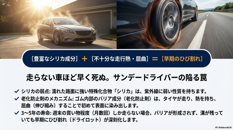 豊富なシリカ成分と不十分な走行熱による早期ひび割れのメカニズム