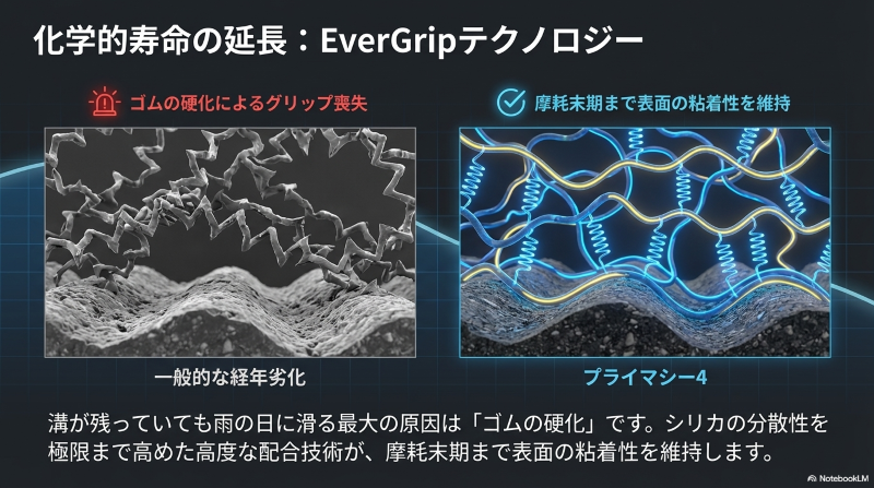 タイヤのひび割れを防ぐ適度な屈曲運動と冷間時の適正空気圧管理の重要性