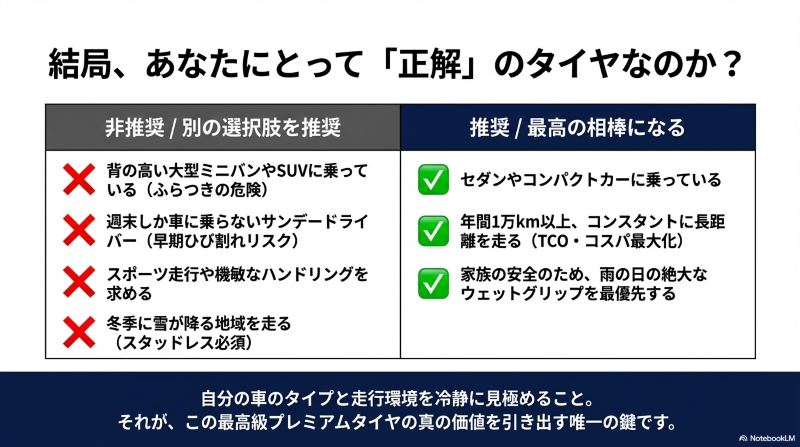 プライマシー4を推奨する人と非推奨の人の特徴をまとめた比較表
