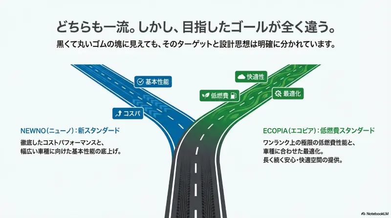 ニューノとエコピアのターゲットと設計思想の違い