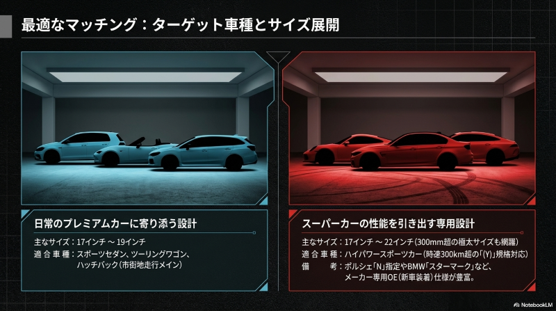 日常のプレミアムカーに適合するPS5と、ハイパワースポーツカーに適合するPS4Sのターゲット車種
