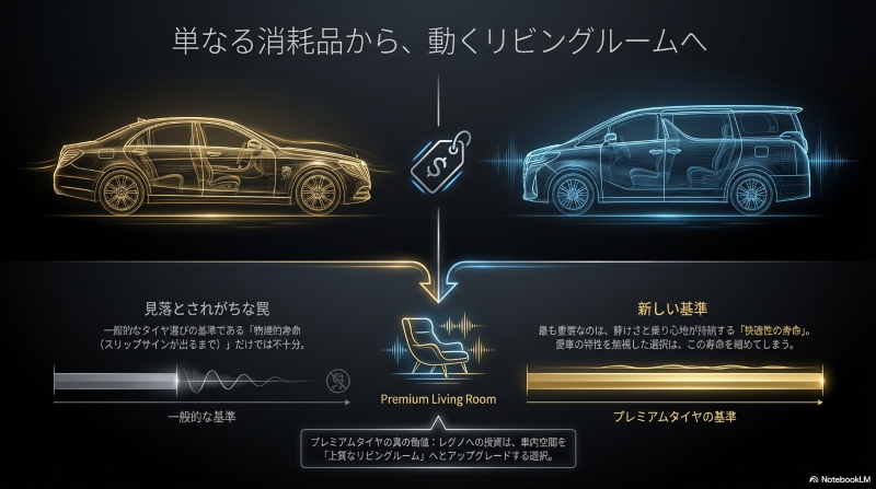 物理的寿命だけでなく静けさと乗り心地が持続する快適性の寿命の重要性