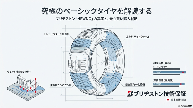 ブリヂストンNEWNOの真実と最も賢い購入戦略を解説するタイトルスライド