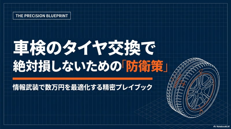 車検のタイヤ交換で絶対損しないための防衛策と、情報武装で数万円を最適化するプレイブックの表紙画像