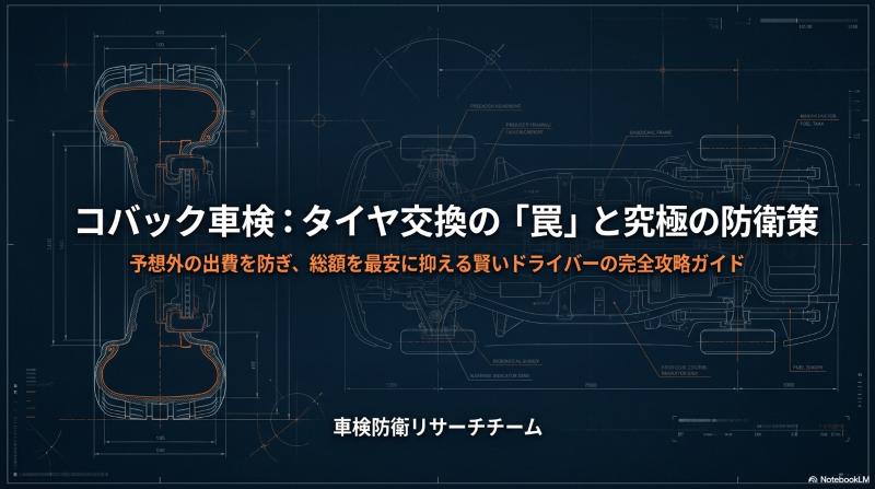 車検のコバックにおけるタイヤ交換の罠と防衛策の解説スライド