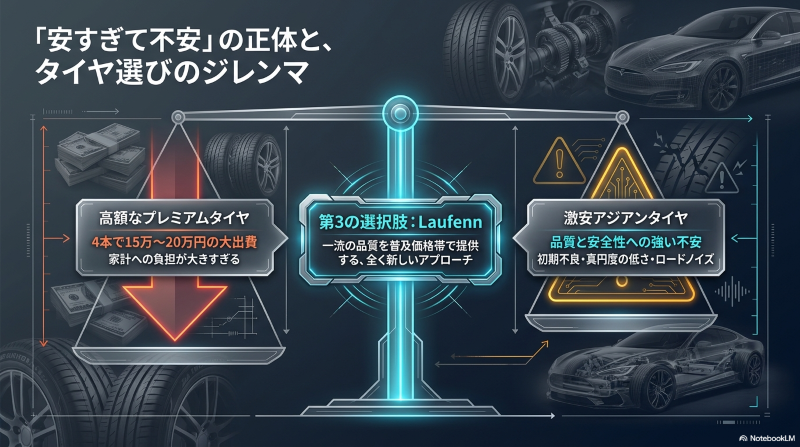 高額なプレミアムタイヤと激安アジアンタイヤのジレンマを解決する第3の選択肢Laufenn