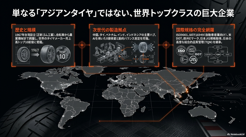 マキシスタイヤの台湾設立からの歴史と世界トップクラスの規模、次世代の製造拠点