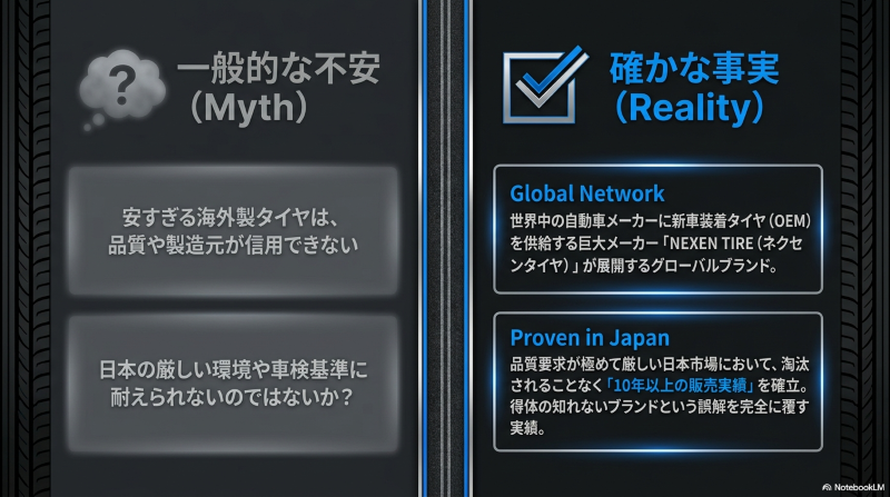 アジアンタイヤに対する一般的な不安と、ネクセンタイヤが展開するロードストーンの実績比較