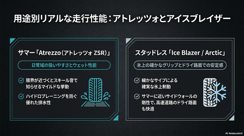 アトレッツォとアイスブレイザーの用途別リアルな走行性能