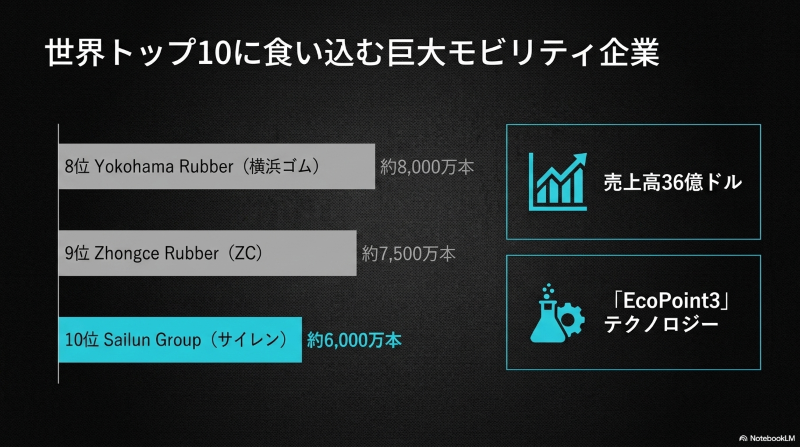 世界トップ10にランクインするサイレンタイヤの企業規模